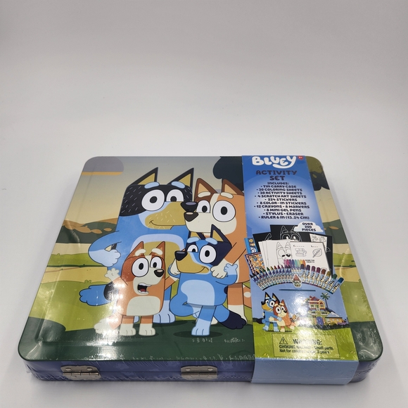 Bluey Other - Bluey Deluxe Activity Art Set with Metal Carrying Case Boys and Girls 200+ pcs